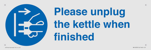 Please unplug the kettle when finished